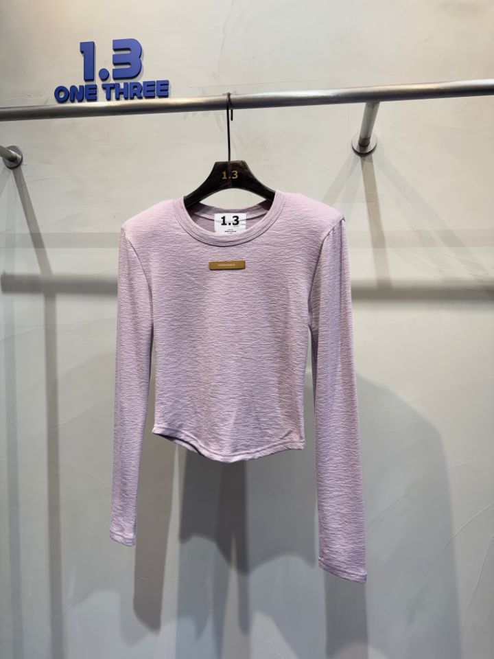 1.3東大門㊣代購女士新品休閑推薦熱賣25秋冬人氣時尚長袖T恤1.3長袖T恤