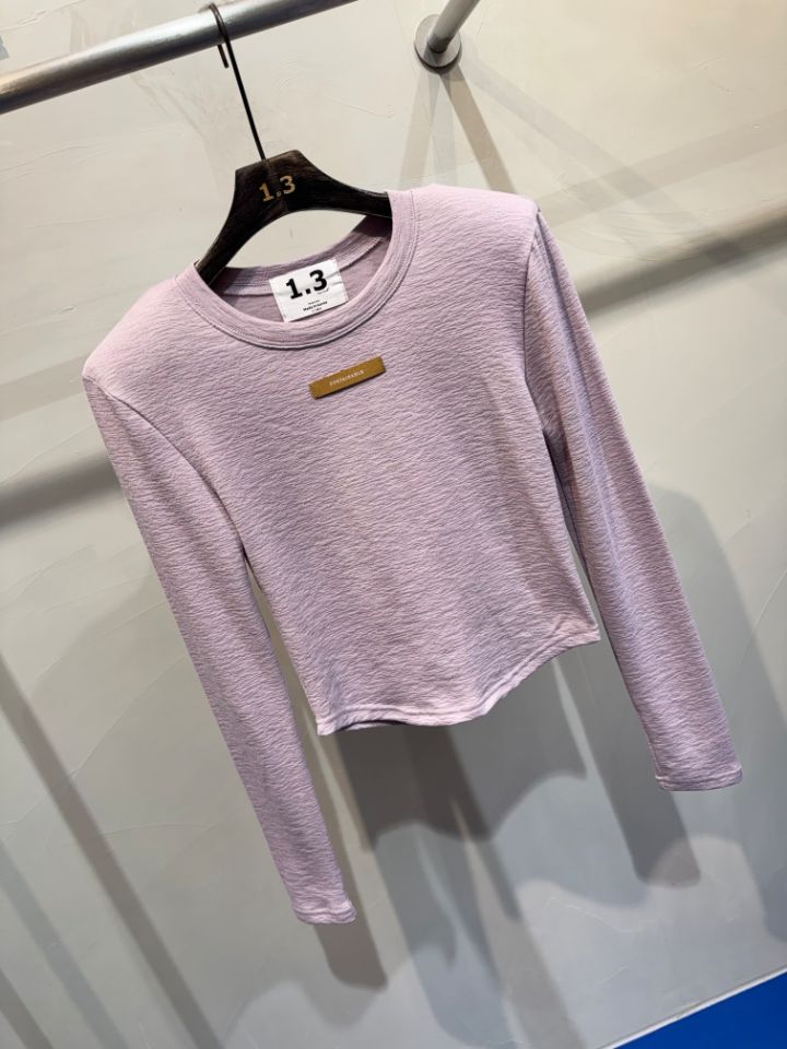 1.3東大門㊣代購女士新品休閑推薦熱賣25秋冬人氣時尚長袖T恤1.3長袖T恤