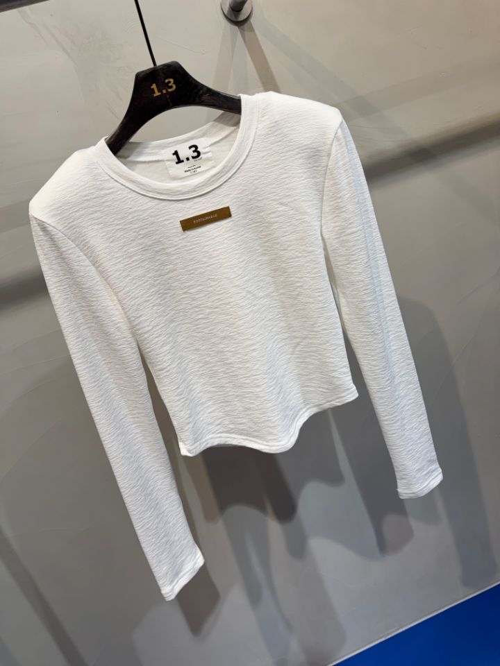 1.3東大門㊣代購女士新品休閑推薦熱賣25秋冬人氣時尚長袖T恤1.3長袖T恤