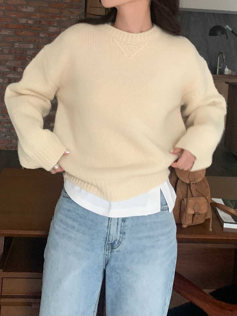 BLEECKER韓國直郵㊣女士新款職業熱賣時尚25秋冬推薦針織衫BLEECKER針織衫