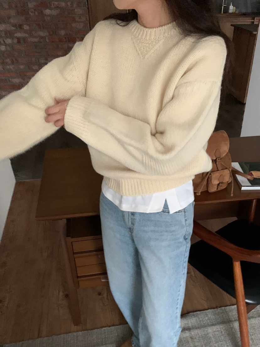 BLEECKER韓國直郵㊣女士新款職業熱賣時尚25秋冬推薦針織衫BLEECKER針織衫