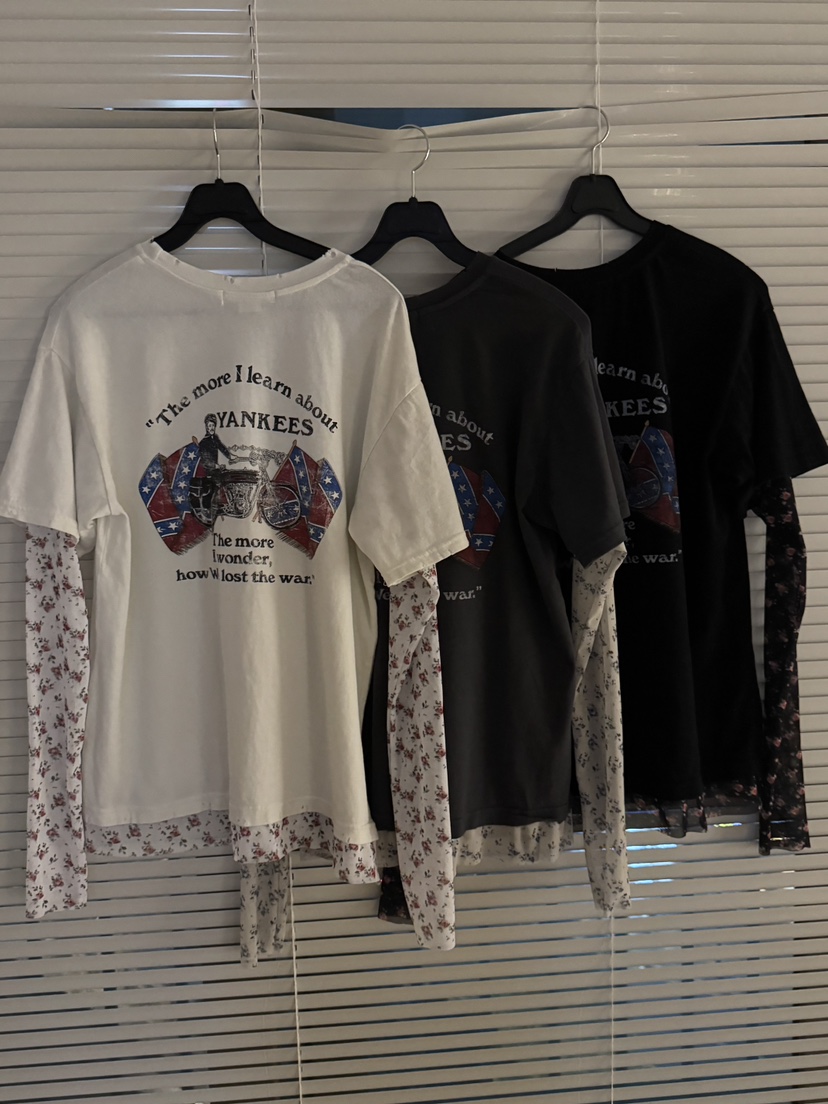 FRANC—L東大門㊣直郵女士新品推薦25秋冬長袖T恤兩面穿復古FRANC長袖T恤