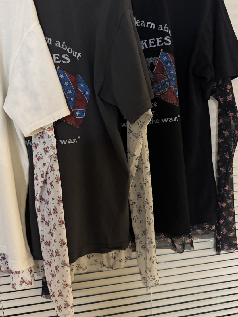 FRANC—L東大門㊣直郵女士新品推薦25秋冬長袖T恤兩面穿復古FRANC長袖T恤