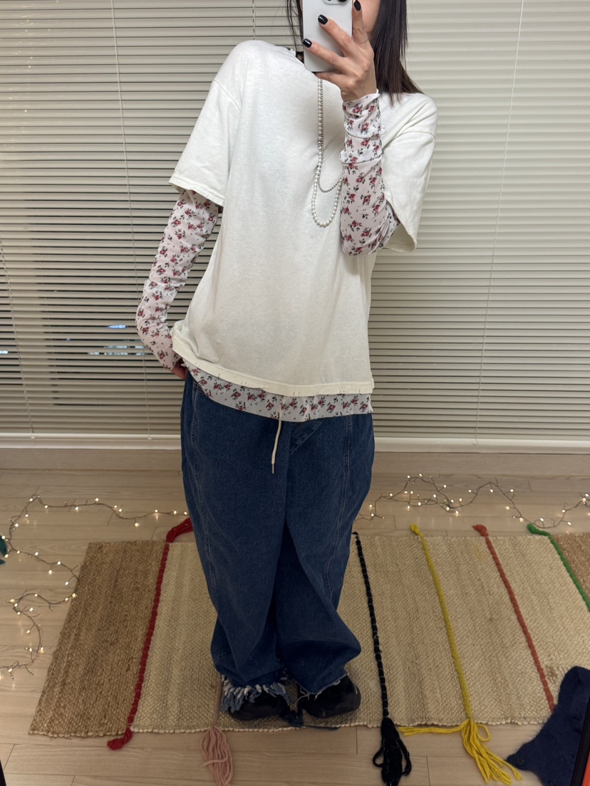 FRANC—L東大門㊣直郵女士新品推薦25秋冬長袖T恤兩面穿復古FRANC長袖T恤