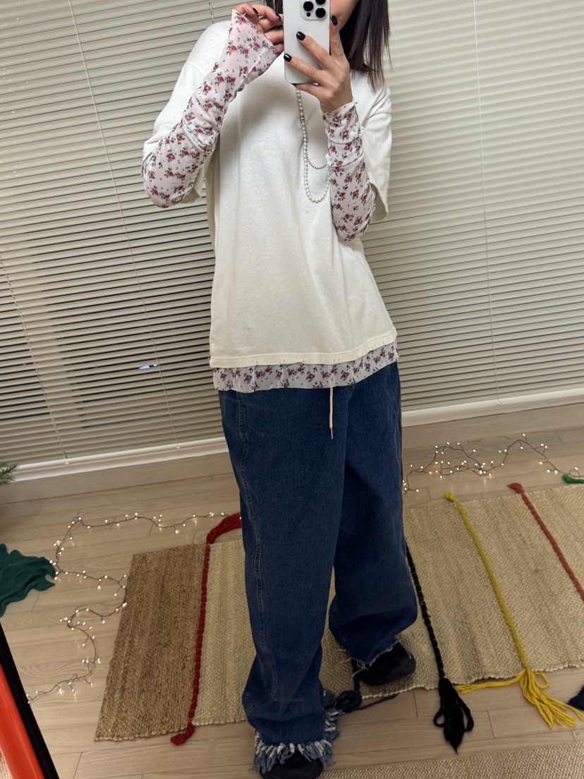 FRANC—L東大門㊣直郵女士新品推薦25秋冬長袖T恤兩面穿復古FRANC長袖T恤