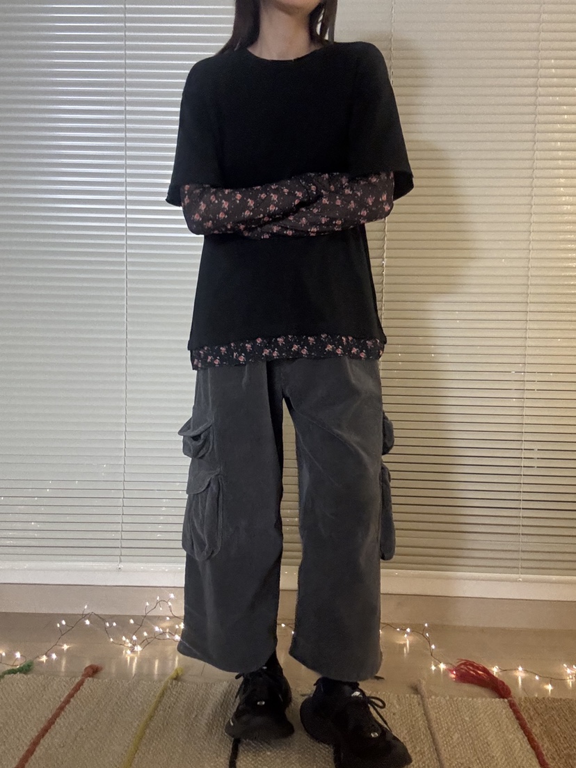 FRANC—L東大門㊣直郵女士新品推薦25秋冬長袖T恤兩面穿復古FRANC長袖T恤