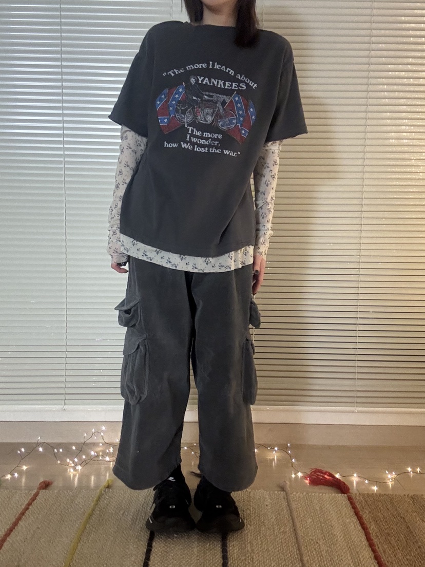 FRANC—L東大門㊣直郵女士新品推薦25秋冬長袖T恤兩面穿復古FRANC長袖T恤