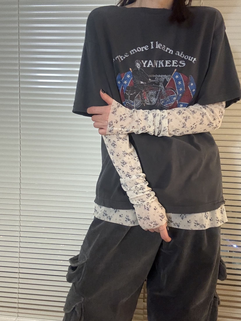 FRANC—L東大門㊣直郵女士新品推薦25秋冬長袖T恤兩面穿復古FRANC長袖T恤圖色3