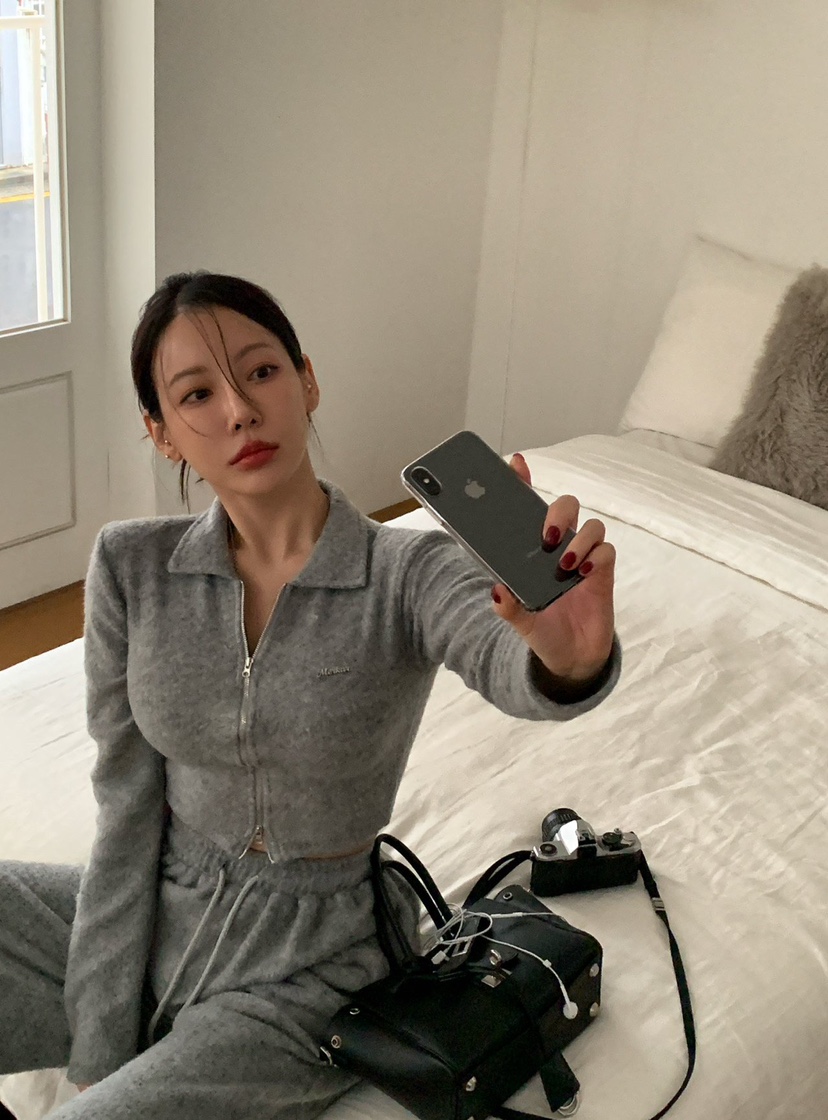 REVE CITE-L東大門㊣直郵女士新品25秋冬熱賣人氣衛衣拉鏈REVE CITE-L衛衣