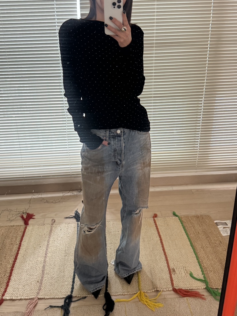 FRANC—L東大門㊣直郵女士新品推薦人氣職業25秋冬休閑牛仔褲FRANC牛仔褲