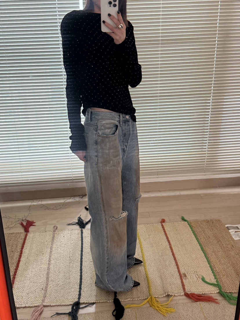 FRANC—L東大門㊣直郵女士新品推薦人氣職業25秋冬休閑牛仔褲FRANC牛仔褲