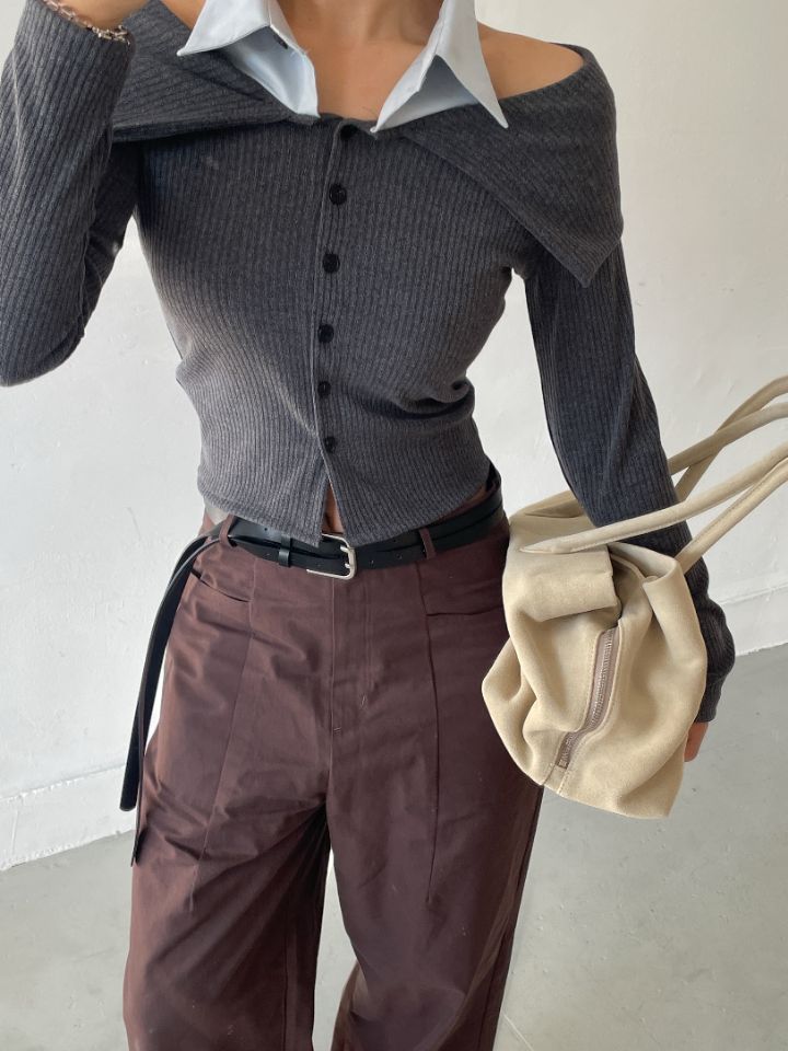 CRONG韓國直郵㊣女裝新品時尚休閑職業人氣25秋冬襯衫蕾絲衫CRONG襯衫/蕾絲衫