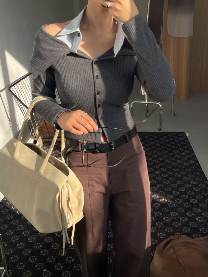 CRONG韓國直郵㊣女裝新品時尚休閑職業人氣25秋冬襯衫蕾絲衫CRONG襯衫/蕾絲衫