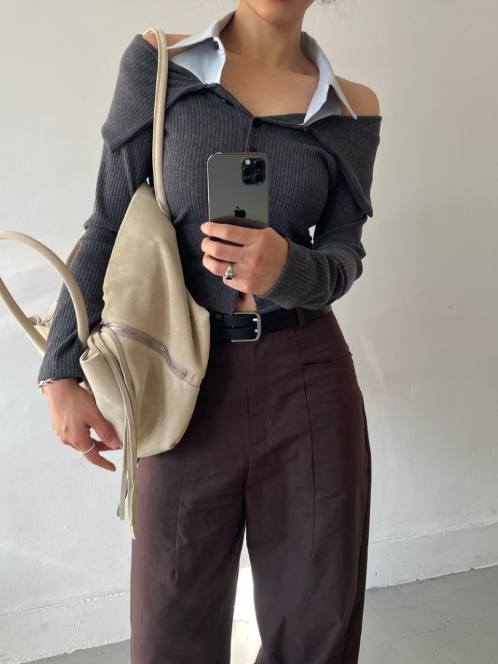 CRONG韓國直郵㊣女裝新品時尚休閑職業人氣25秋冬襯衫蕾絲衫CRONG襯衫/蕾絲衫