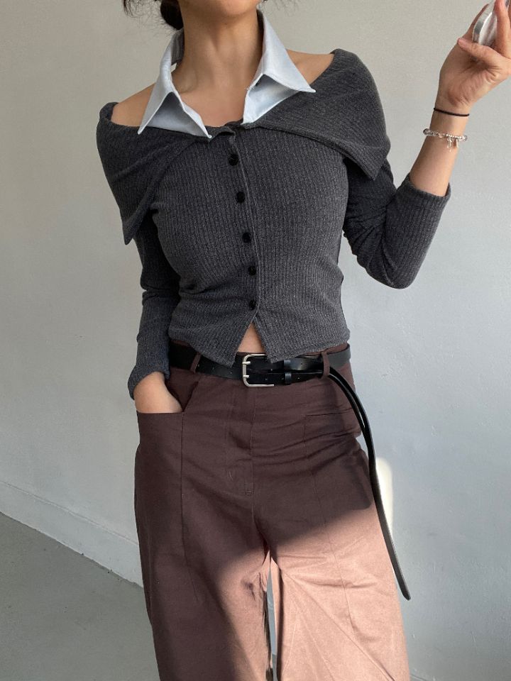 CRONG韓國直郵㊣女裝新品時尚休閑職業人氣25秋冬襯衫蕾絲衫CRONG襯衫/蕾絲衫