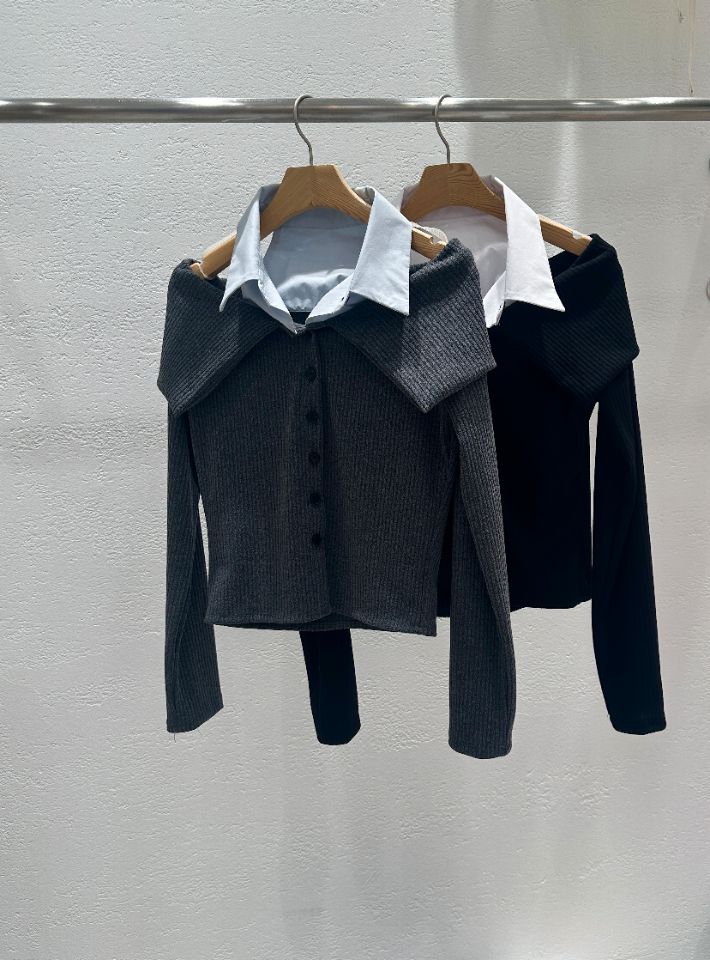 CRONG韓國直郵㊣女裝新品時尚休閑職業人氣25秋冬襯衫蕾絲衫CRONG襯衫/蕾絲衫