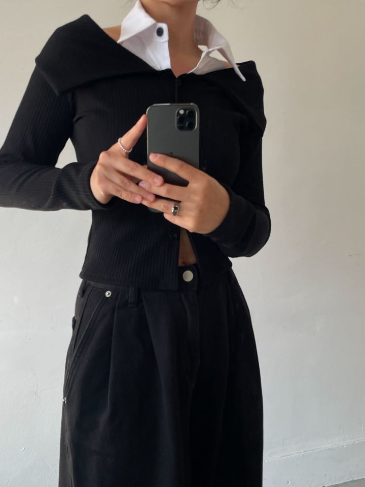 CRONG韓國直郵㊣女裝新品時尚休閑職業人氣25秋冬襯衫蕾絲衫CRONG襯衫/蕾絲衫圖色2