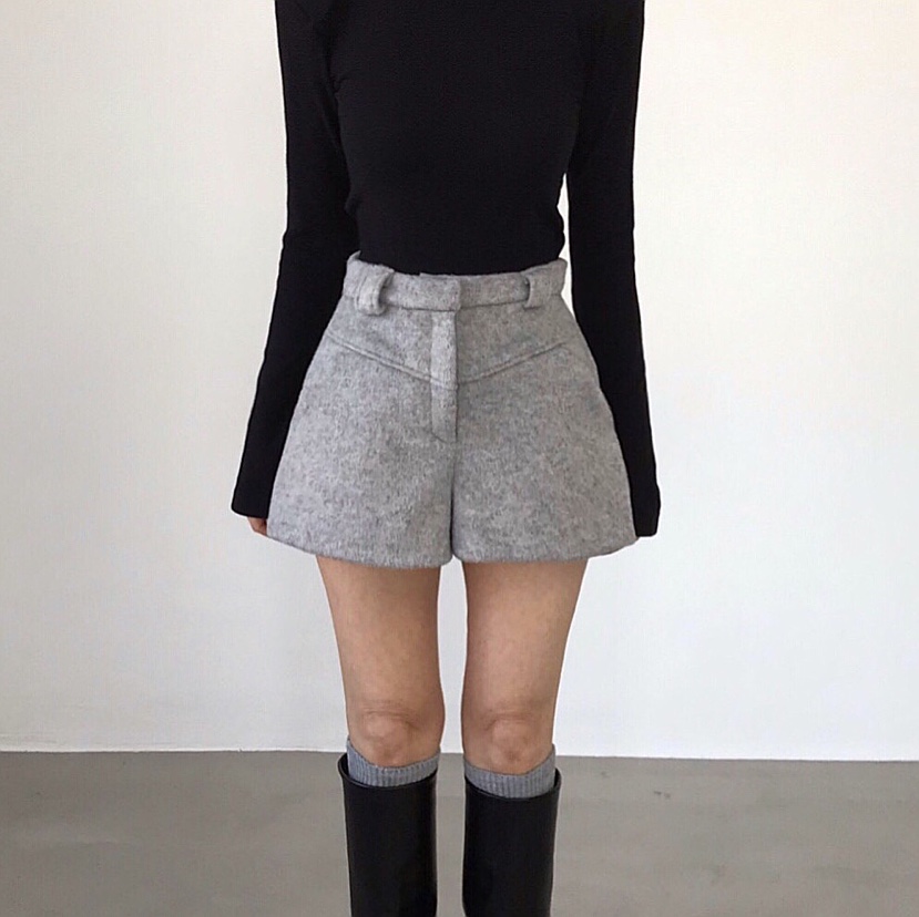 2TWO MOON東大門㊣代購女裝新品人氣職業25秋冬短褲羊毛圍巾2TWO MOON短褲
