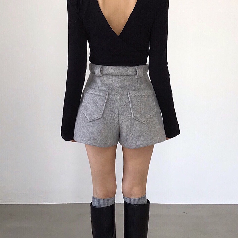 2TWO MOON東大門㊣代購女裝新品人氣職業25秋冬短褲羊毛圍巾2TWO MOON短褲