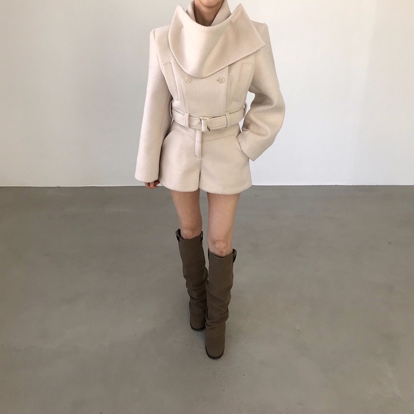 2TWO MOON東大門㊣代購女裝新品人氣職業25秋冬短褲羊毛圍巾2TWO MOON短褲