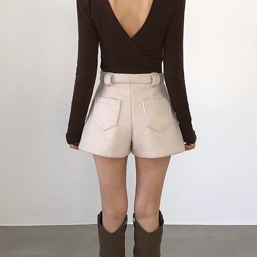 2TWO MOON東大門㊣代購女裝新品人氣職業25秋冬短褲羊毛圍巾2TWO MOON短褲