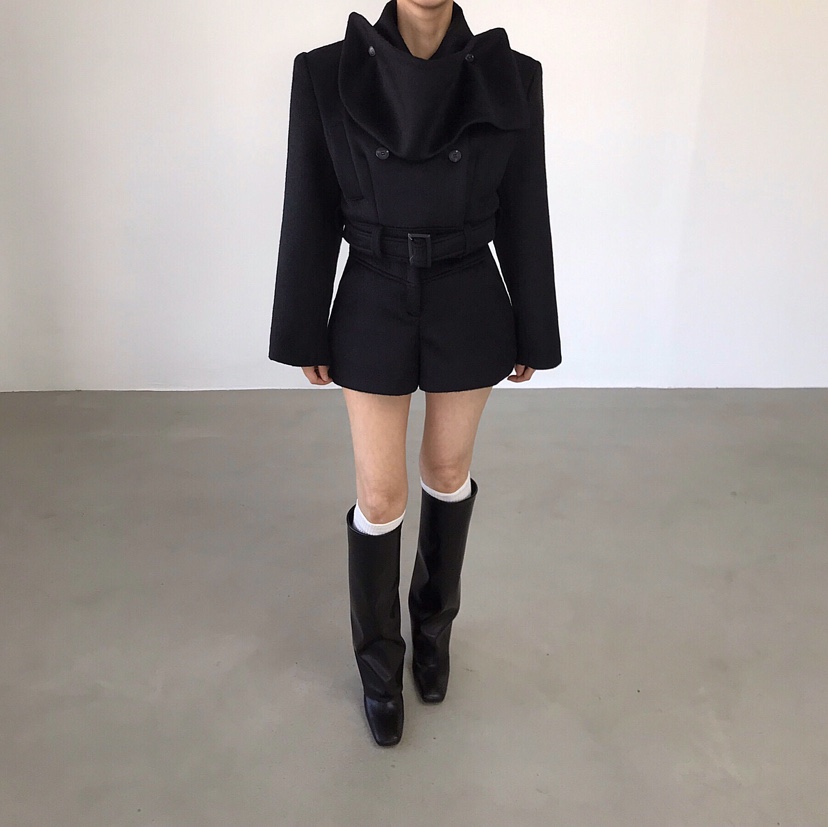 2TWO MOON東大門㊣代購女裝新品人氣職業25秋冬短褲羊毛圍巾2TWO MOON短褲