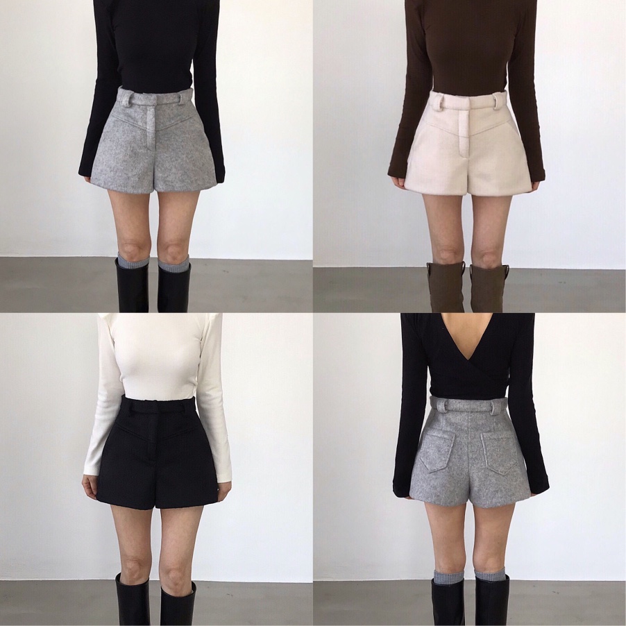 2TWO MOON東大門㊣代購女裝新品人氣職業25秋冬短褲羊毛圍巾2TWO MOON短褲