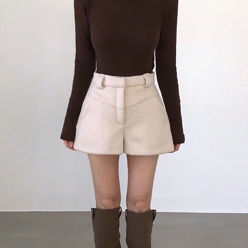 2TWO MOON東大門㊣代購女裝新品人氣職業25秋冬短褲羊毛圍巾2TWO MOON短褲圖色2