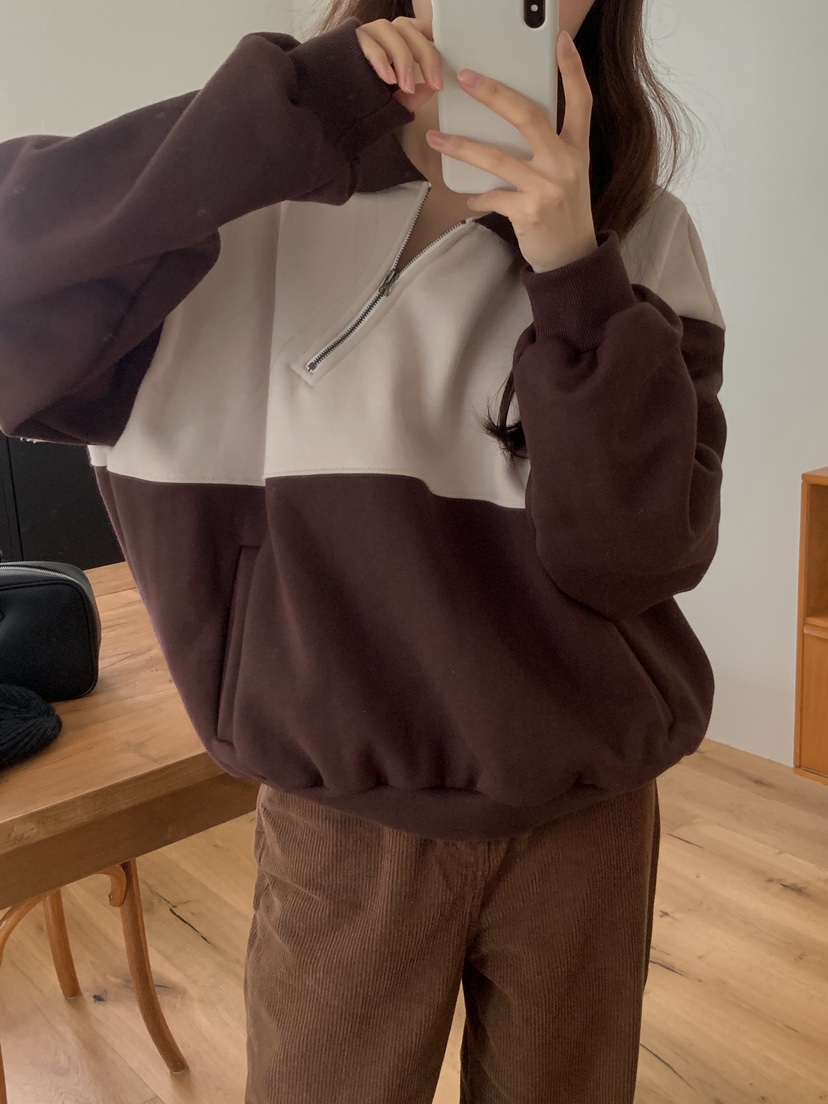 FORMSTUDIO韓國直郵㊣女士新款時尚25秋冬職業衛衣雙排扣拉鏈FORMSTUDIO衛衣