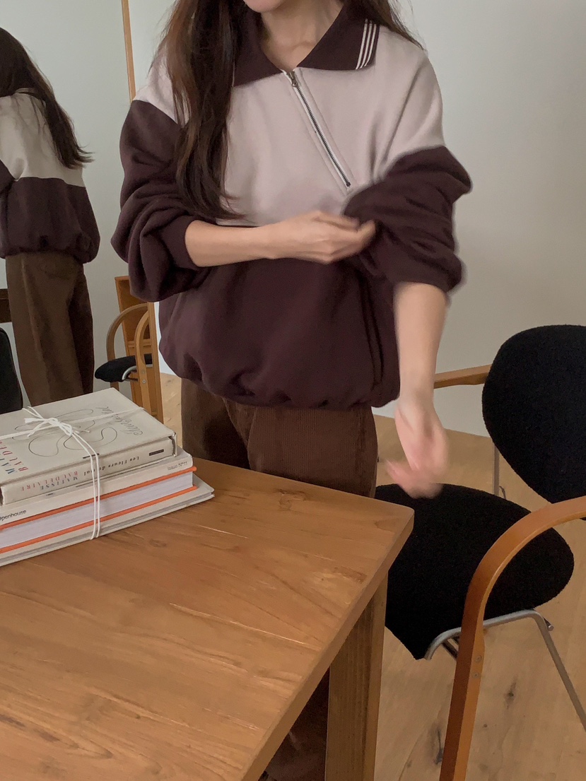 FORMSTUDIO韓國直郵㊣女士新款時尚25秋冬職業衛衣雙排扣拉鏈FORMSTUDIO衛衣