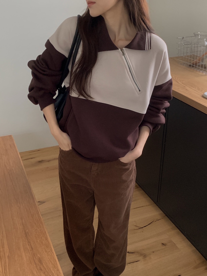 FORMSTUDIO韓國直郵㊣女士新款時尚25秋冬職業衛衣雙排扣拉鏈FORMSTUDIO衛衣