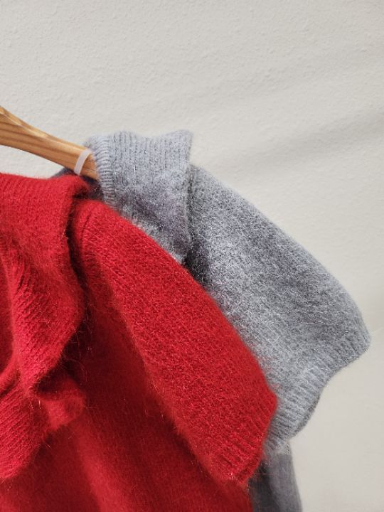 FEMME韓國代購㊣女裝新款人氣25秋冬時尚針織衫不含項鏈安哥拉FEMME針織衫