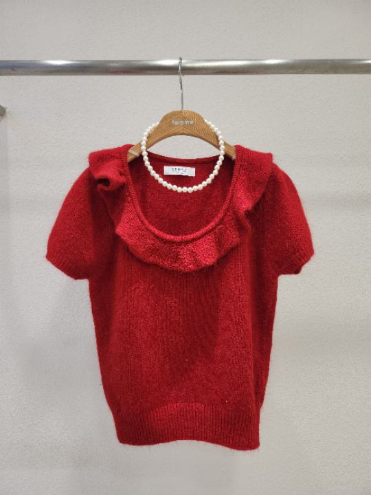 FEMME韓國代購㊣女裝新款人氣25秋冬時尚針織衫不含項鏈安哥拉FEMME針織衫