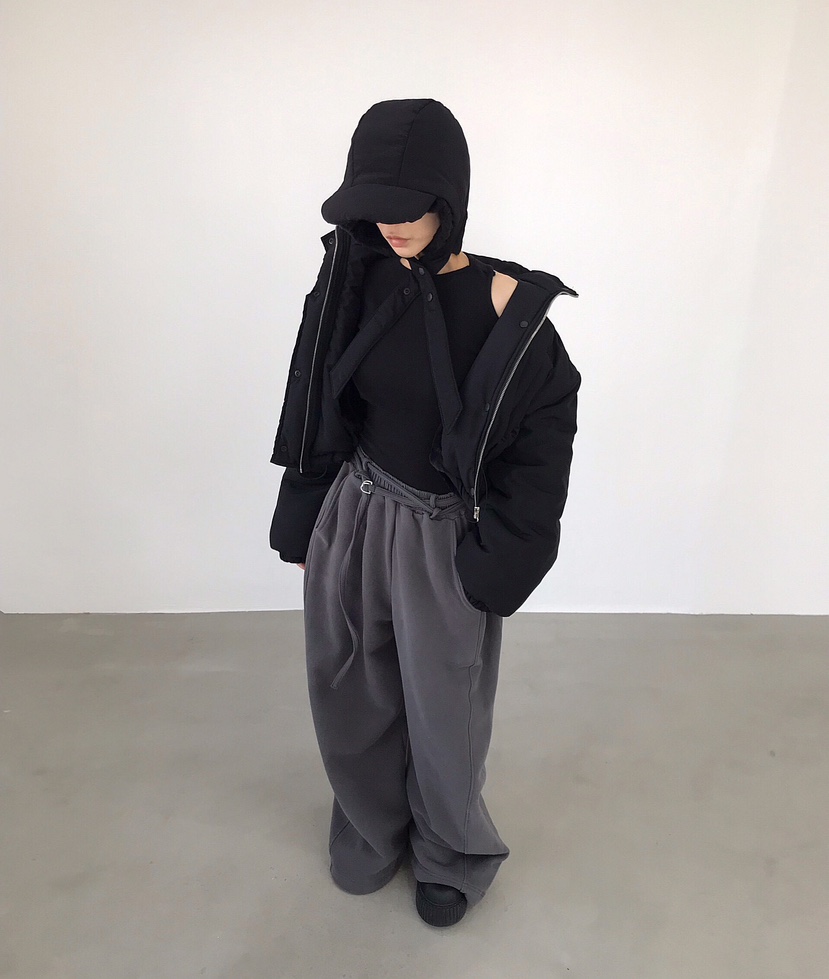 2TWO MOON東大門㊣實拍女裝新款推薦休閑褲含腰繩浣熊腰帶2TWO MOON休閑褲