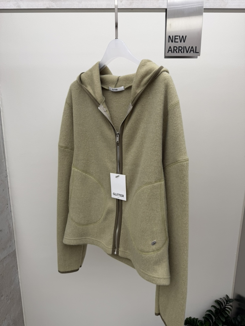 GLITTER韓國代購㊣女裝新品休閑熱賣人氣職業夾克連帽衫圓領GLITTER夾克圖色4