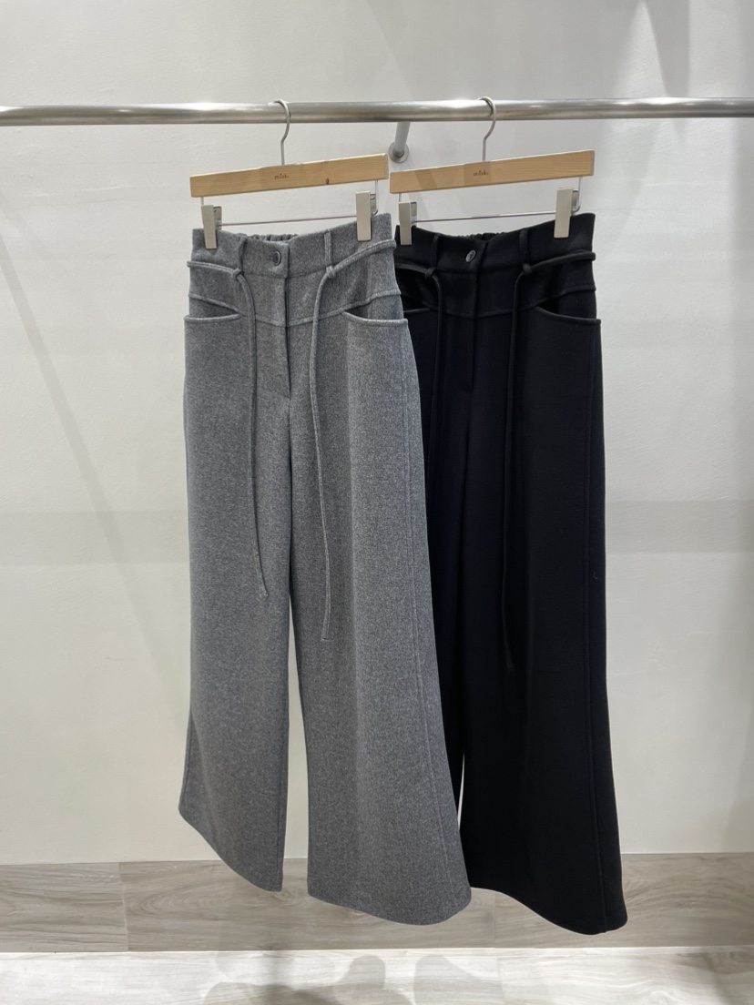 MUSK東大門㊣實拍女士新款職業熱賣人氣25秋冬休閑褲含腰繩鏤空MUSK休閑褲