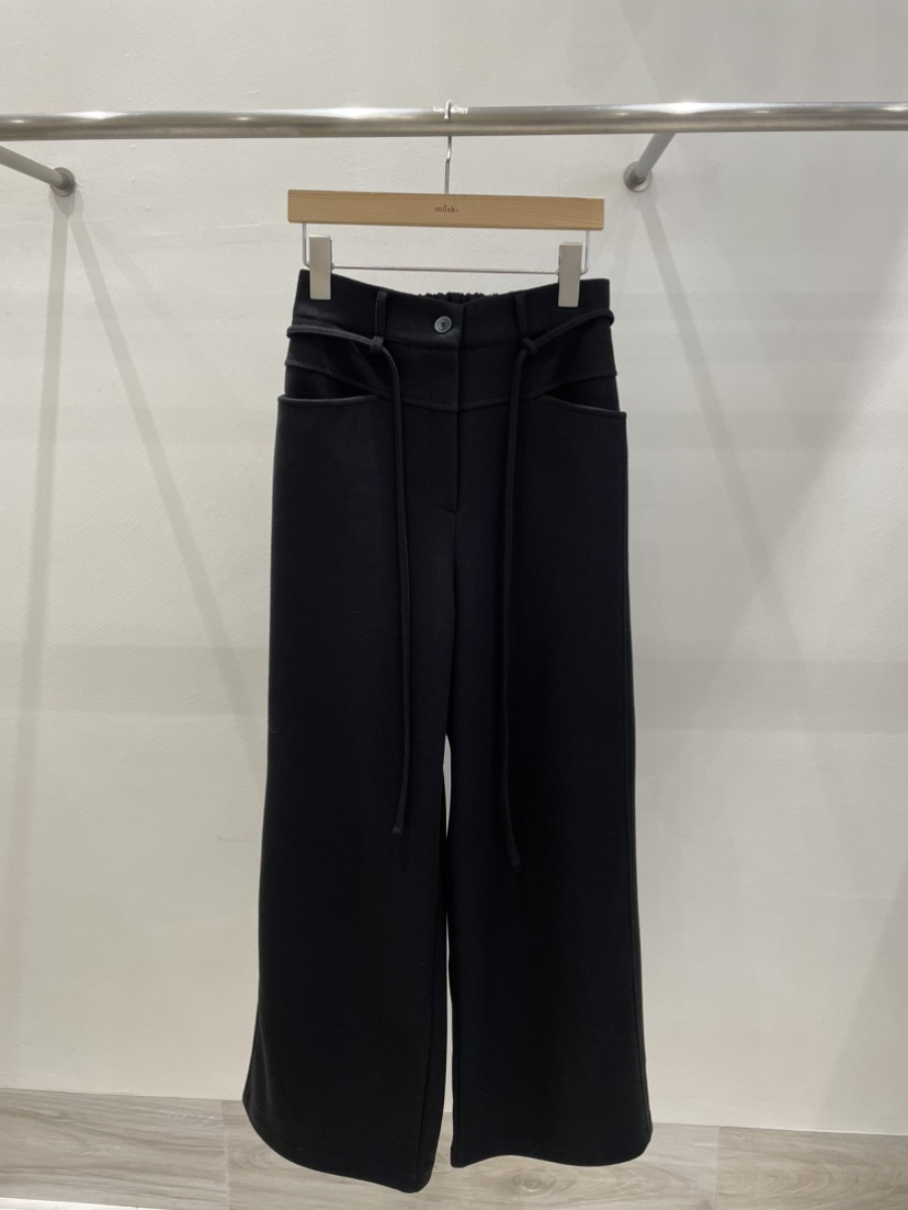 MUSK東大門㊣實拍女士新款職業熱賣人氣25秋冬休閑褲含腰繩鏤空MUSK休閑褲圖色2