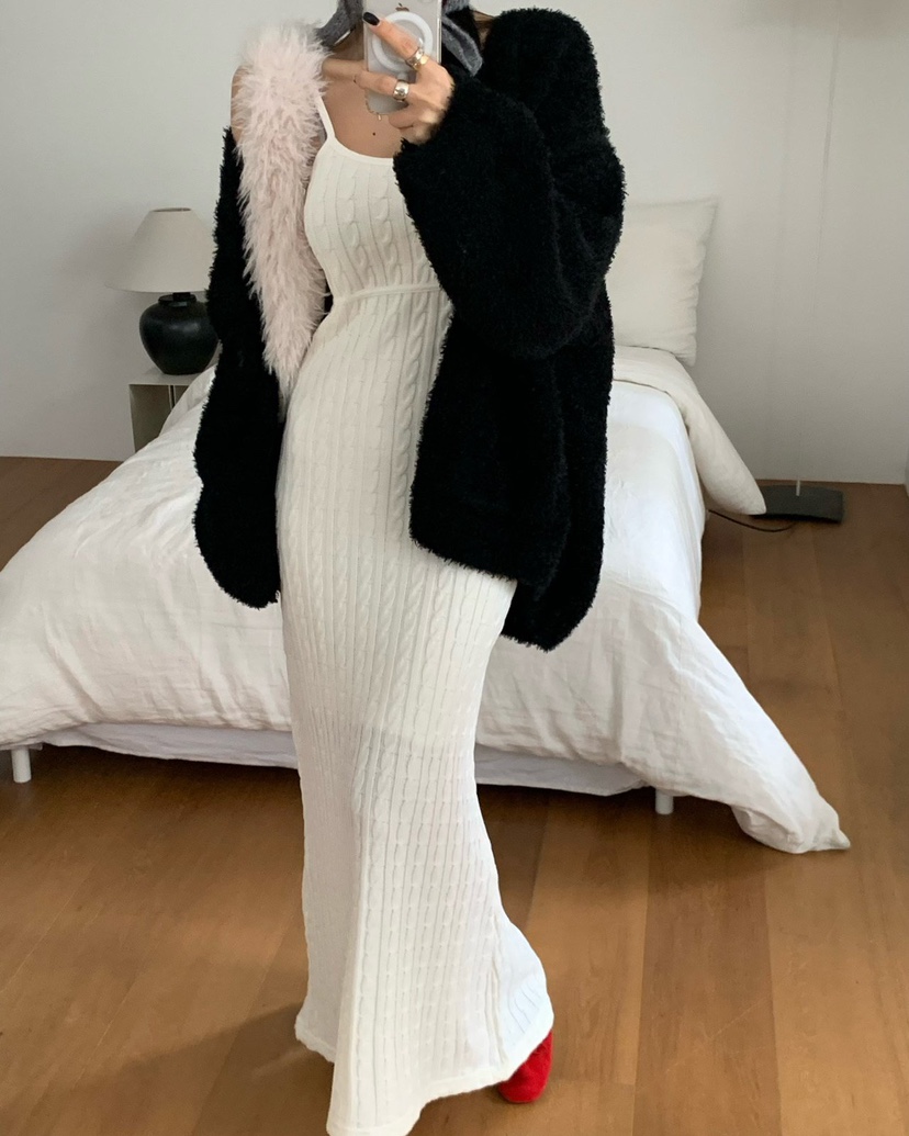 REVE CITE-L東大門㊣代購女士新品人氣職業25秋冬連衣裙長款REVE CITE連衣裙