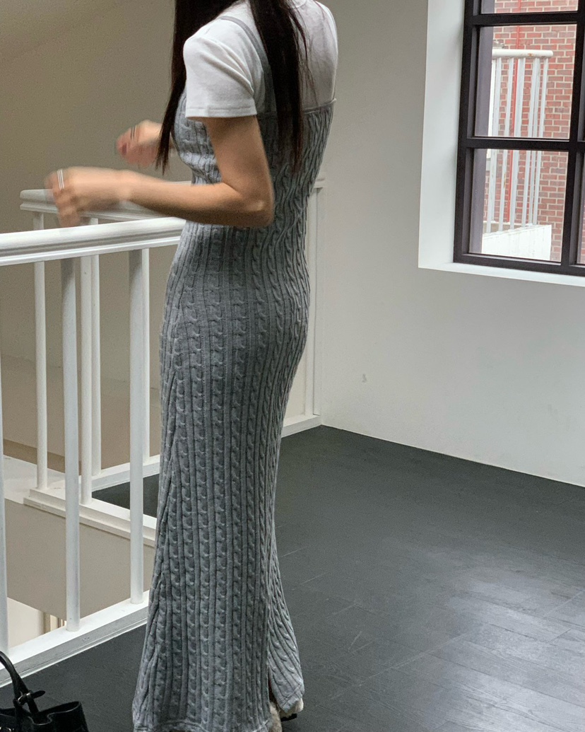 REVE CITE-L東大門㊣代購女士新品人氣職業25秋冬連衣裙長款REVE CITE連衣裙