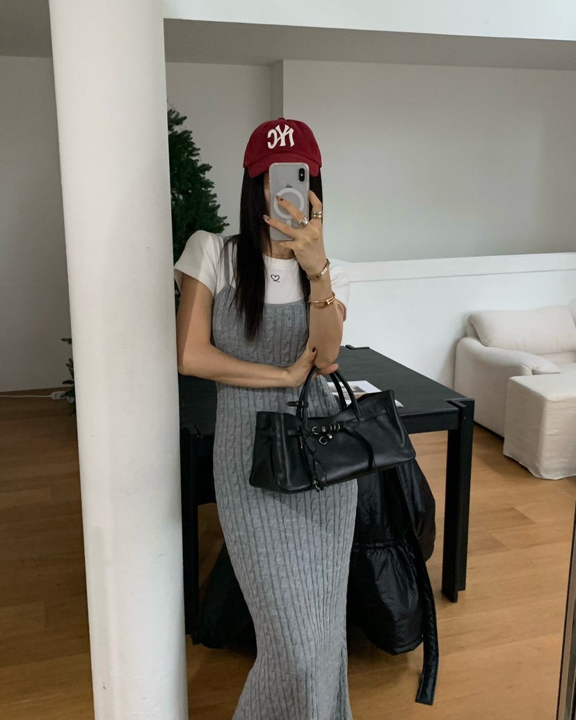 REVE CITE-L東大門㊣代購女士新品人氣職業25秋冬連衣裙長款REVE CITE連衣裙