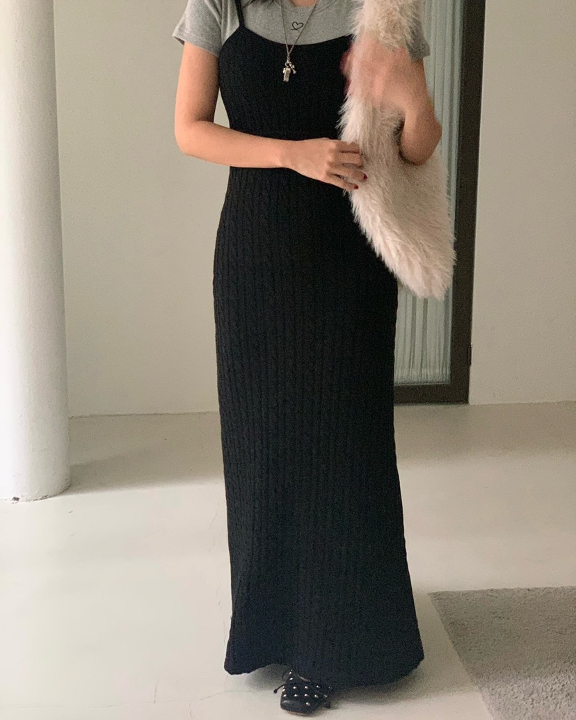 REVE CITE-L東大門㊣代購女士新品人氣職業25秋冬連衣裙長款REVE CITE連衣裙圖色3