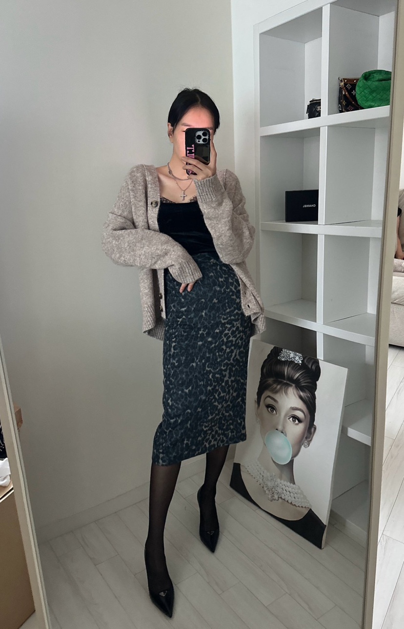 SOUIT韓國直郵㊣女士新品25秋冬推薦時尚人氣職業半身裙中短裙SOUIT by mabel-L半身裙/中短裙