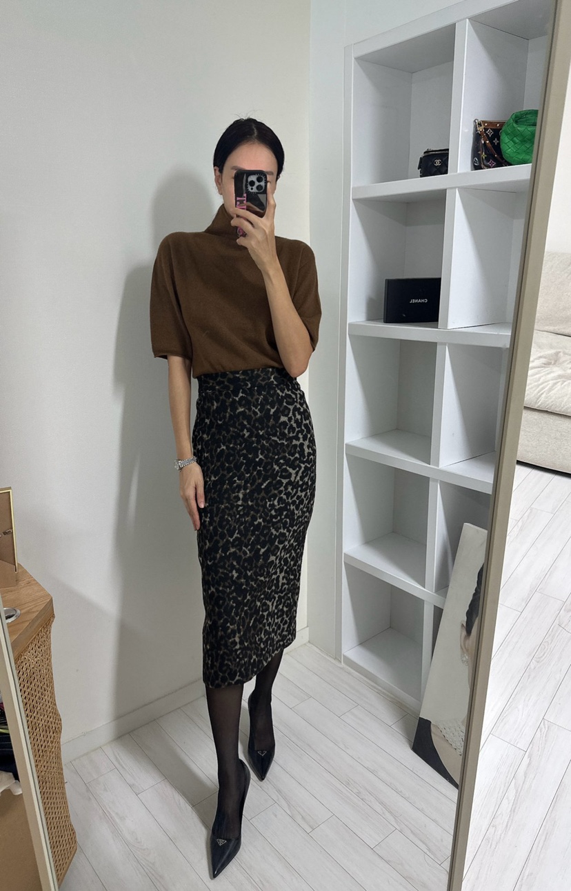 SOUIT韓國直郵㊣女士新品25秋冬推薦時尚人氣職業半身裙中短裙SOUIT by mabel-L半身裙/中短裙