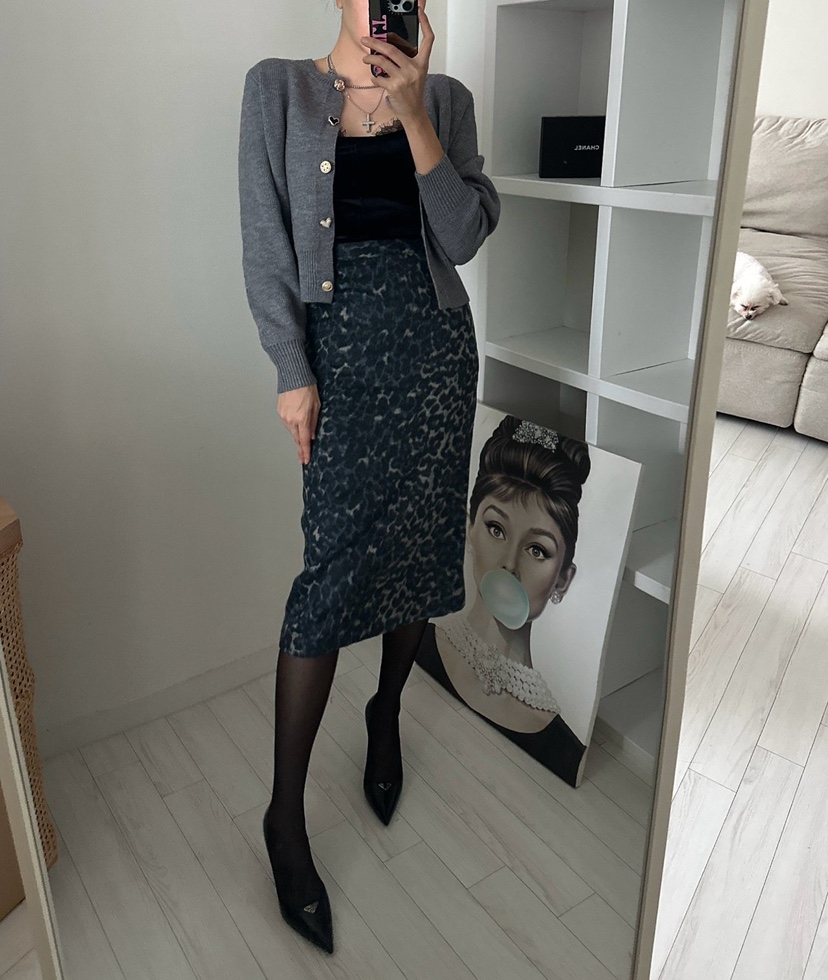 SOUIT韓國直郵㊣女士新品25秋冬推薦時尚人氣職業半身裙中短裙SOUIT by mabel-L半身裙/中短裙