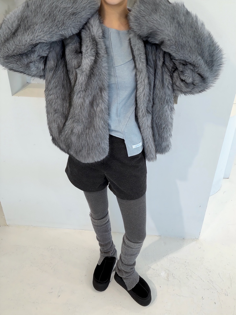 GLITTER東大門㊣直郵女士新品25秋冬職業休閑人氣時尚短款大衣GLITTER短款大衣