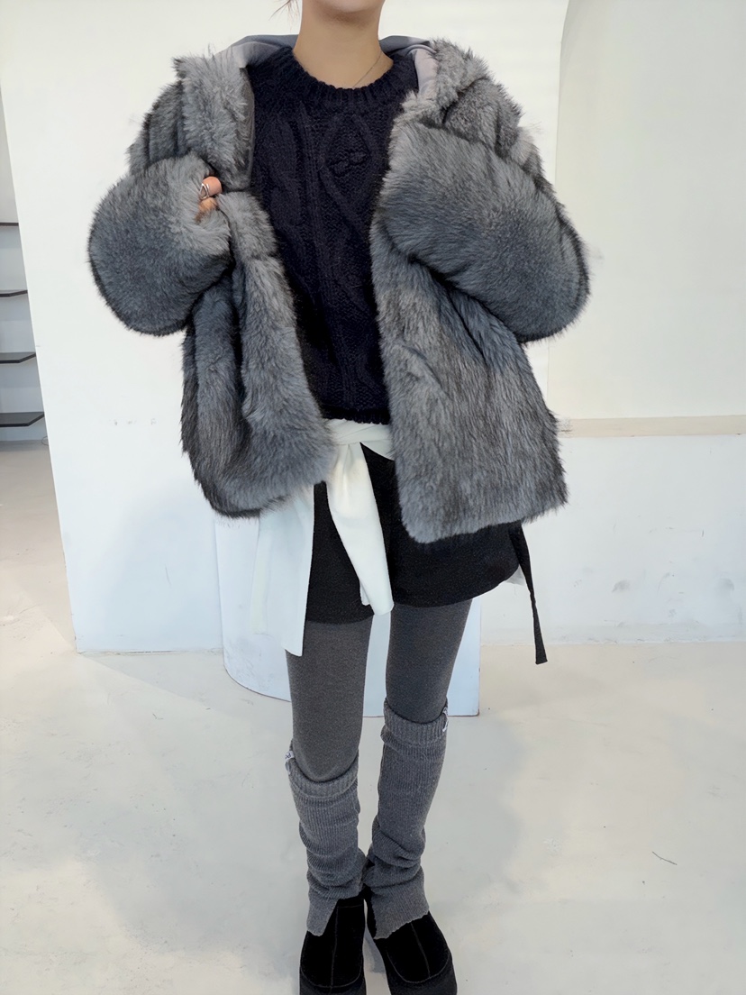 GLITTER東大門㊣直郵女士新品25秋冬職業休閑人氣時尚短款大衣GLITTER短款大衣