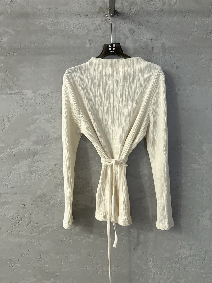 COME OPEN韓國直郵㊣女裝新品推薦時尚襯衫蕾絲衫含腰繩褶皺COMP-(COME OPEN)襯衫/蕾絲衫