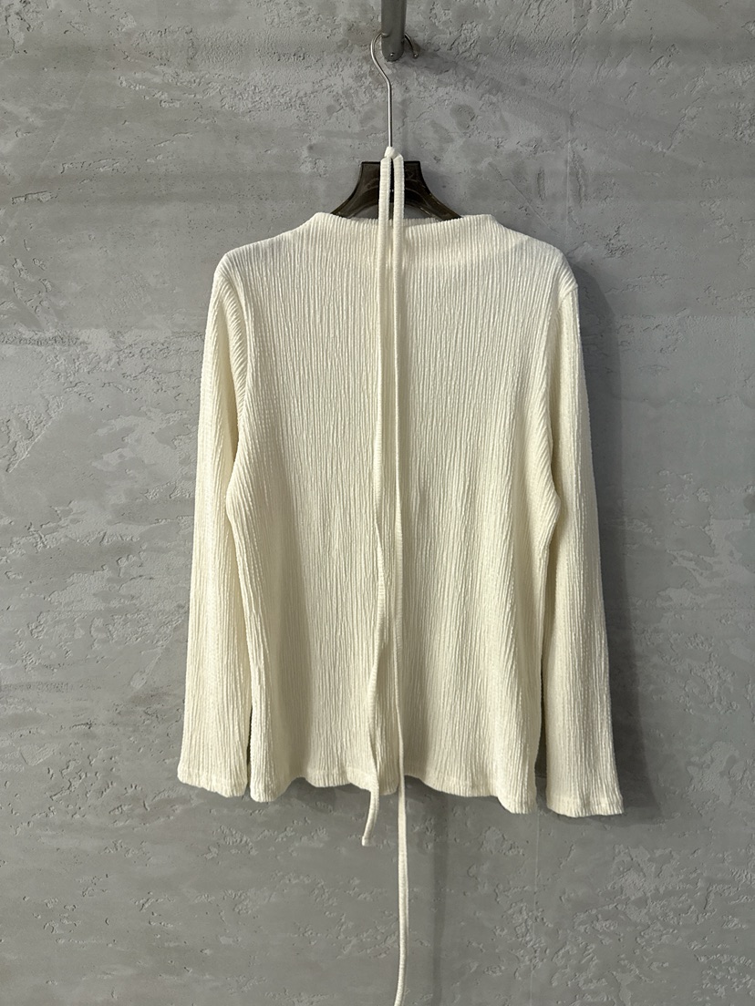 COME OPEN韓國直郵㊣女裝新品推薦時尚襯衫蕾絲衫含腰繩褶皺COMP-(COME OPEN)襯衫/蕾絲衫圖色1