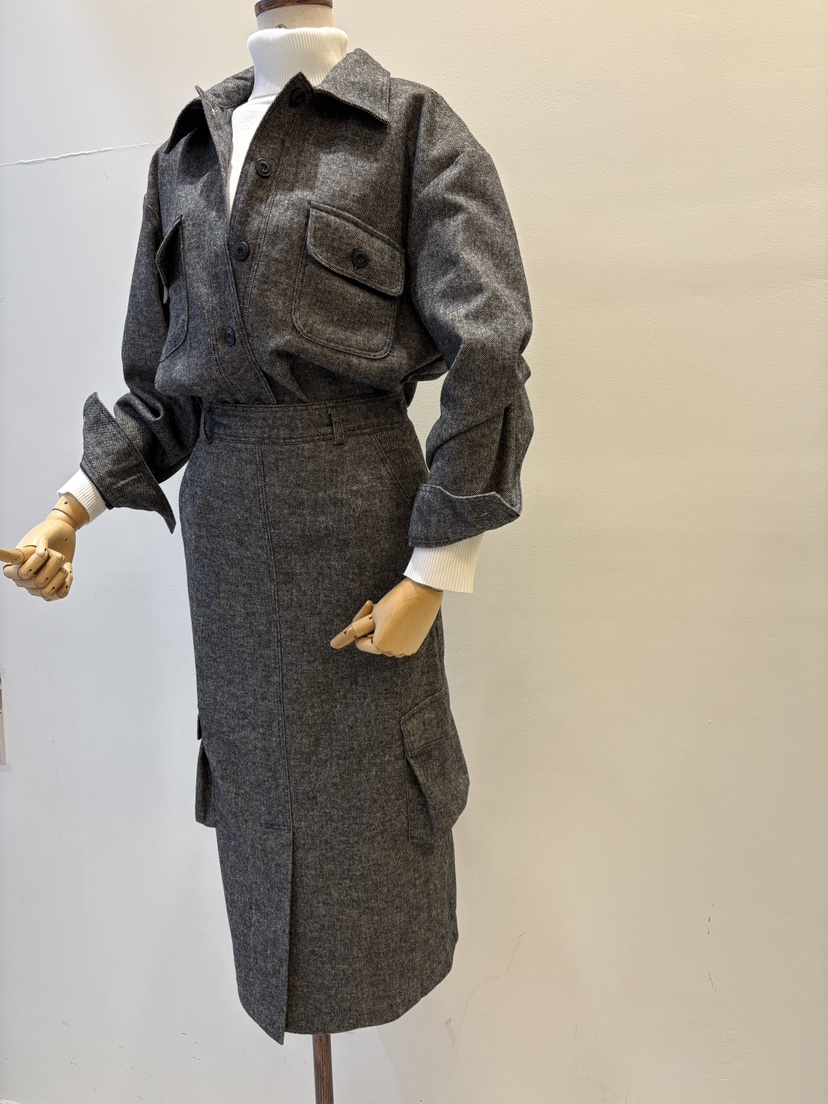 INNO東大門㊣直郵女士新款人氣職業推薦時尚25秋冬長裙口袋INNO長裙