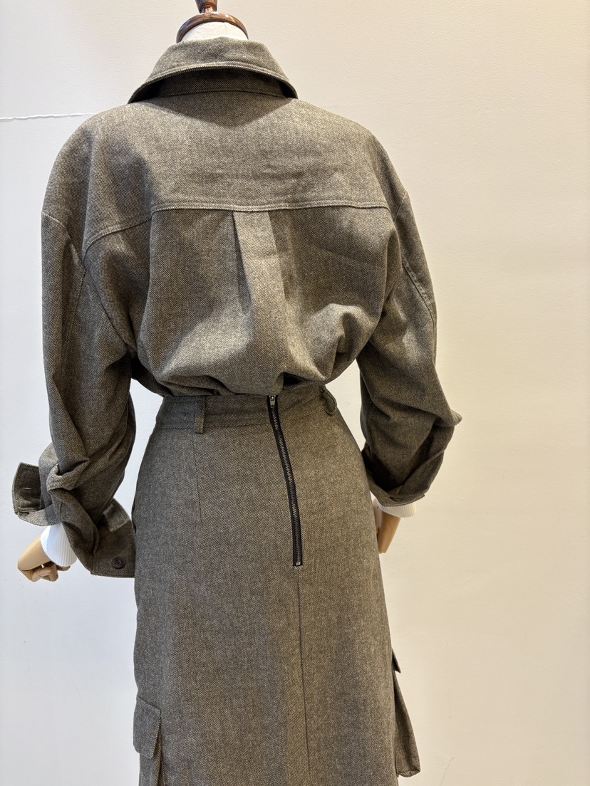 INNO東大門㊣直郵女士新款人氣職業推薦時尚25秋冬長裙口袋INNO長裙